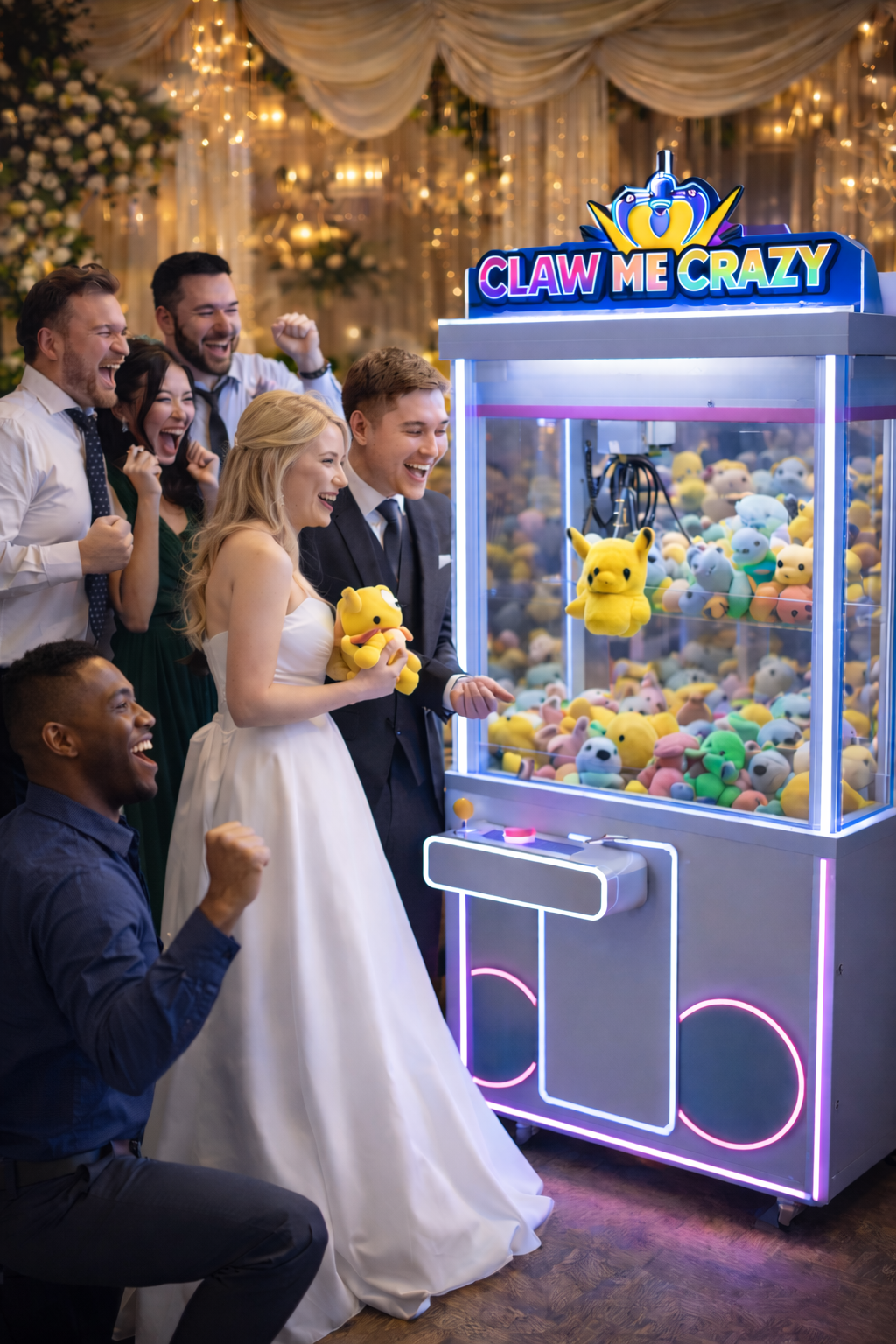 Claw machines event entertainment package